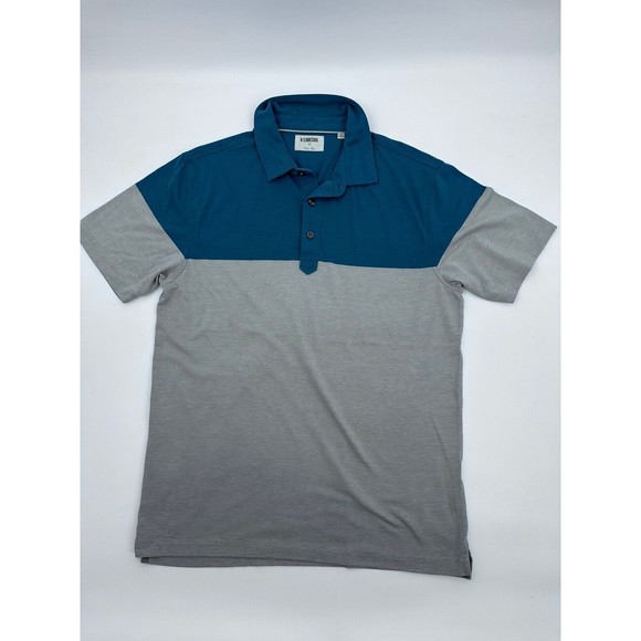 Button Polo Shirt Mens M Blue Short Sleeve Short Sleeve EUC - Picture 1 of 7